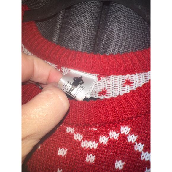 Ugly Christmas Sweater Xmas Size Medium Elf - Picture 2 of 3